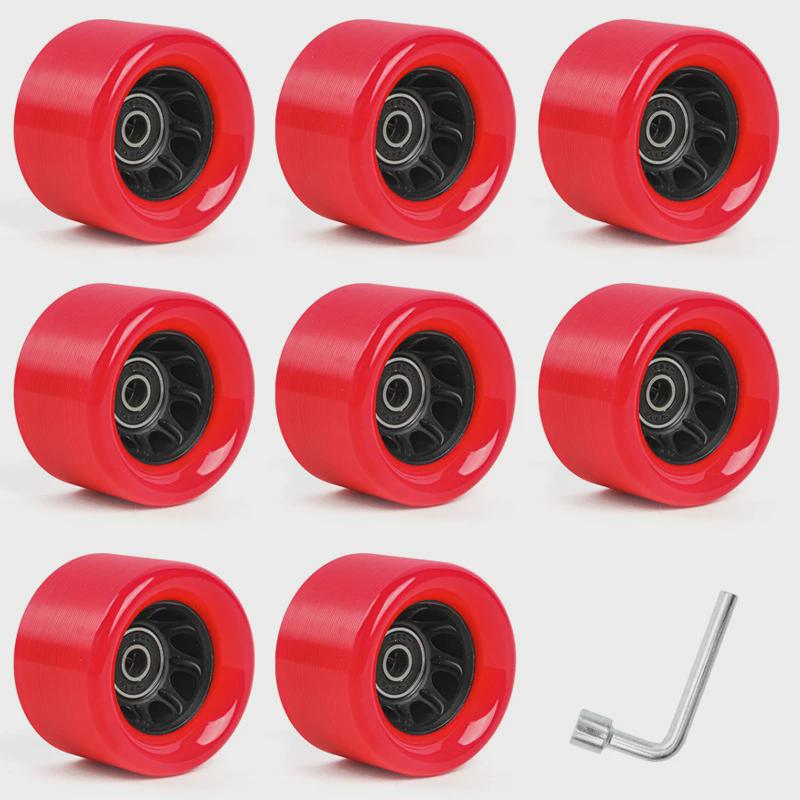 8 + wrenchs for 62,42 red wheels (with bearings)